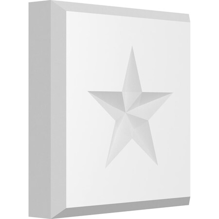 Ekena Millwork Standard Sedgwick Star Rosette With Beveled Edge, 5"W x 5"H x 1"P ROSP050X050X100SDG07